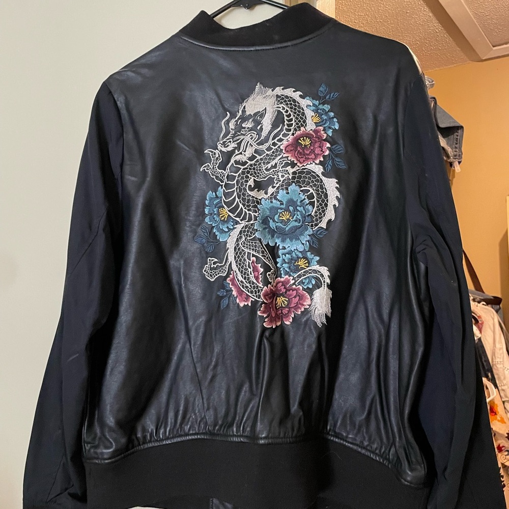 Black bomber jacket